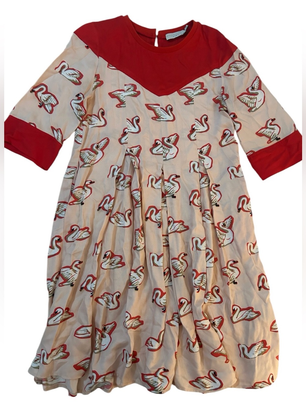 Stella McCartney Kids Red swan dress size 12 year old
